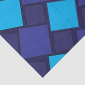 Blaues diamantgeometrisches Muster Seidenpapier (Detail)