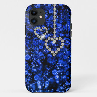 Blaues Diamantherz Case-Mate iPhone Hülle