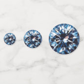 Blaues Diamantkristall-Muster Konfetti (Vorderseiten)