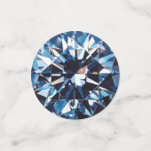 Blaues Diamantkristall-Muster Konfetti (Klein Vorderseite)