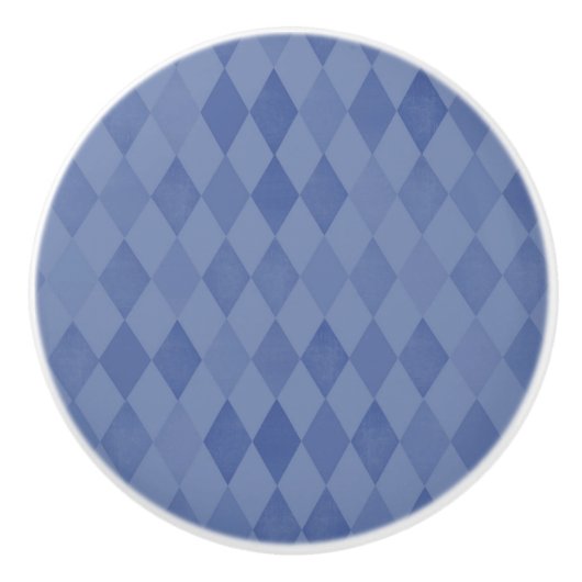 Blaues Diamantmuster Keramikknauf (Vorderseite)