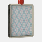 blaues Diamantmuster Ornament Aus Metall (Rechts)