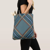 Blaues Diamantmuster Tartan Tote Bag Tasche (Von Nahem)
