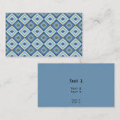 Blaues Diamantmuster Visitenkarte (Vorne/Hinten)