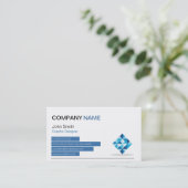 Blaues Diamantsymbol - Modernes Beruflich Visitenkarte (Stehend Vorderseite)