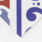 Blaues Diamond Geometric Fleece Blanket (Ecke)