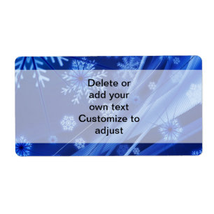 Blaues digitales Schneeflockenmuster