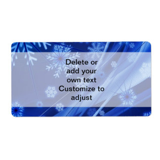 Blaues digitales Schneeflockenmuster