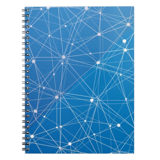 Blaues Digitalnetz Notizblock (Vorderseite)
