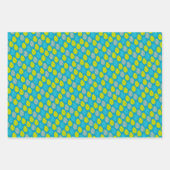 Blaues Dinosaurier-Muster Geschenkpapier Set (Vorderseite 3)