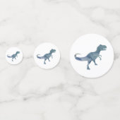 Blaues Dinosaurier-Party Konfetti (Vorderseiten)