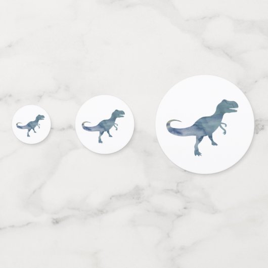 Blaues Dinosaurier-Party Konfetti (Vorderseiten)