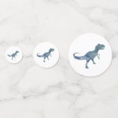 Blaues Dinosaurier-Party Konfetti (Rückseiten)