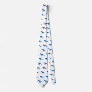 Blaues Dinosauriermuster Krawatte