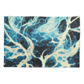 Blaues Donnersturm-Blitzmuster Kissenbezug (Rückseite)