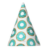 Blaues Donuts-Muster Partyhütchen (Rechts)