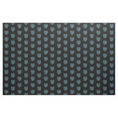 Blaues Doodle-Herzmuster Stoff (Fat Quarter (45,7 x 55,9 cm))