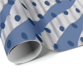 Blaues Dot- und entpacktes Geschenkpapier (Rolleneckpunkt)