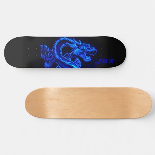 BLAUES Drache Brett Skateboard (Horizontal)