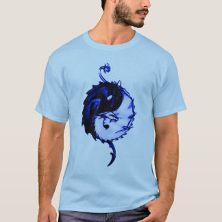 Blaues Drache-Einheits-Symbol T-Shirt