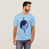Blaues Drache-Einheits-Symbol T-Shirt (Vorne ganz)