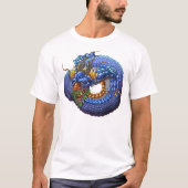 Blaues Drache-Shirt T-Shirt (Vorderseite)