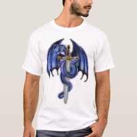 Blaues Drache-Shirt