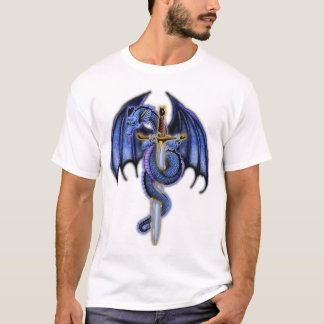 Blaues Drache-Shirt T-Shirt