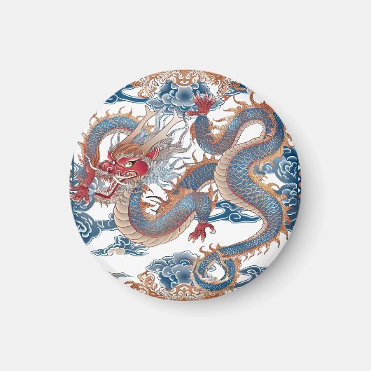 Blaues Drachen Magnet (Vorne)