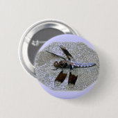 Blaues Dragonfly-Abzeichen Button (Vorne & Hinten)