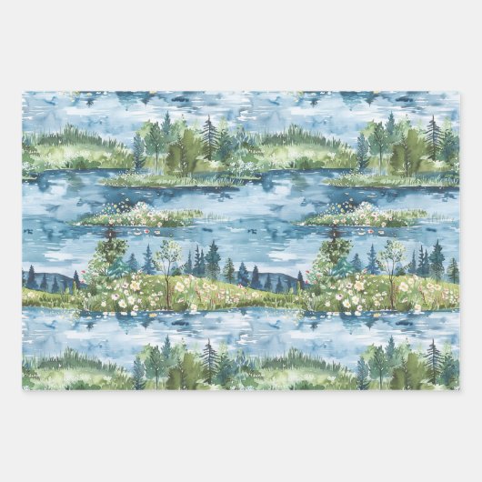 Blaues Dragonfly-Brautparty Geschenkpapier Set (Vorderseite 3)