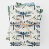 Blaues Dragonfly-Brautparty Geschenkpapier Set (Beispiel)