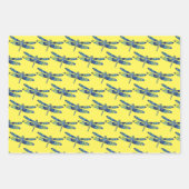 Blaues Dragonfly-Kunsthandwerkpapier Geschenkpapier Set (Vorderseite 2)