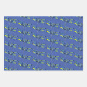 Blaues Dragonfly-Kunsthandwerkpapier Geschenkpapier Set (Vorderseite)