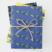 Blaues Dragonfly-Kunsthandwerkpapier Geschenkpapier Set (Beispiel)