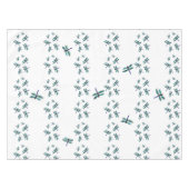 Blaues Dragonfly-Muster Tischdecke (Vorderseite (Horizontal))