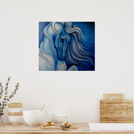 Blaues Drama Poster (Küche)