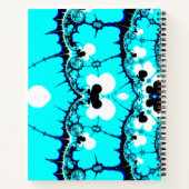 Blaues Dramatisches Fraktal Notizblock (Rückseite)