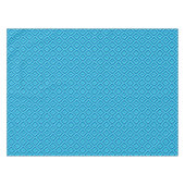 Blaues Drei-Tonen-Diamantmuster Tischdecke (Vorderseite (Horizontal))