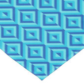 Blaues Drei-Tonen-Diamantmuster Tischdecke (Schrägansicht)