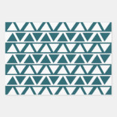 Blaues Dreieck Geometrisch Geschenkpapier Set (Vorderseite 3)