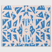 Blaues Dreieck-Muster-Geschenkpapier Geschenkpapier (Flach)