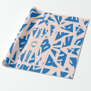 Blaues Dreieck-Muster-Geschenkverpackungspapier Geschenkpapier