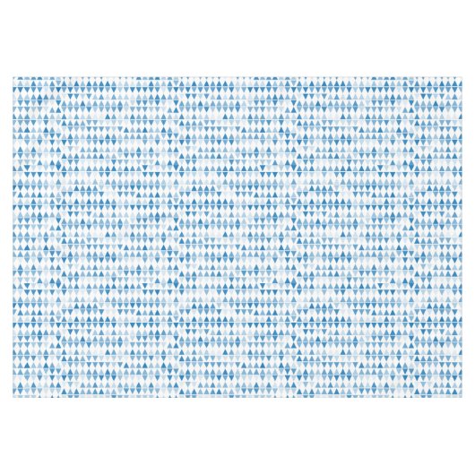 Blaues Dreieck Tischdecke (Vorderseite (Horizontal))