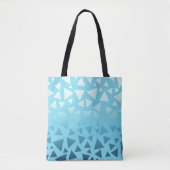 Blaues Dreiecke-Muster Tasche (Vorderseite)