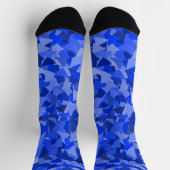 Blaues Dreieckmuster Socken (Oben)