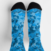 Blaues Dreieckmuster Socken (Oben)