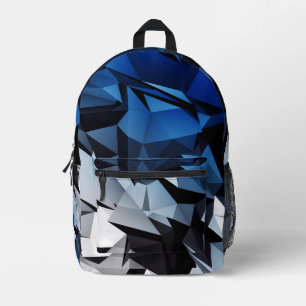 Blaues Dreiecksgeflecht Bedruckter Rucksack