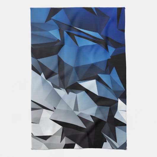 Blaues Dreiecksgeflecht Geschirrtuch (Vertikal)