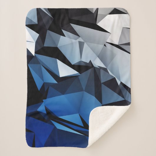 Blaues Dreiecksgeflecht Sherpadecke (Vorderseite)